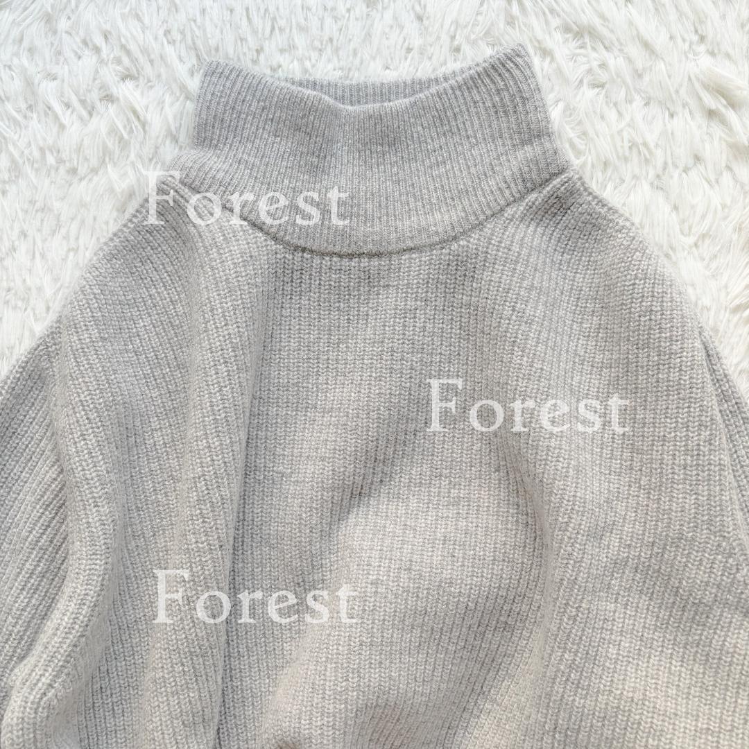 【新品】ハイネック畦ニットワンピース　sizeFREE　kagure