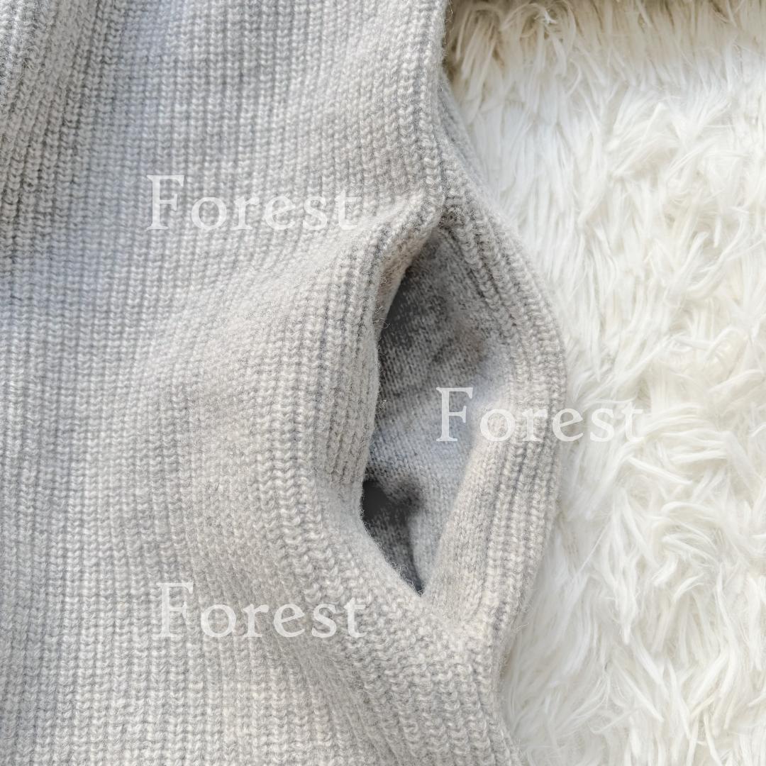 【新品】ハイネック畦ニットワンピース　sizeFREE　kagure