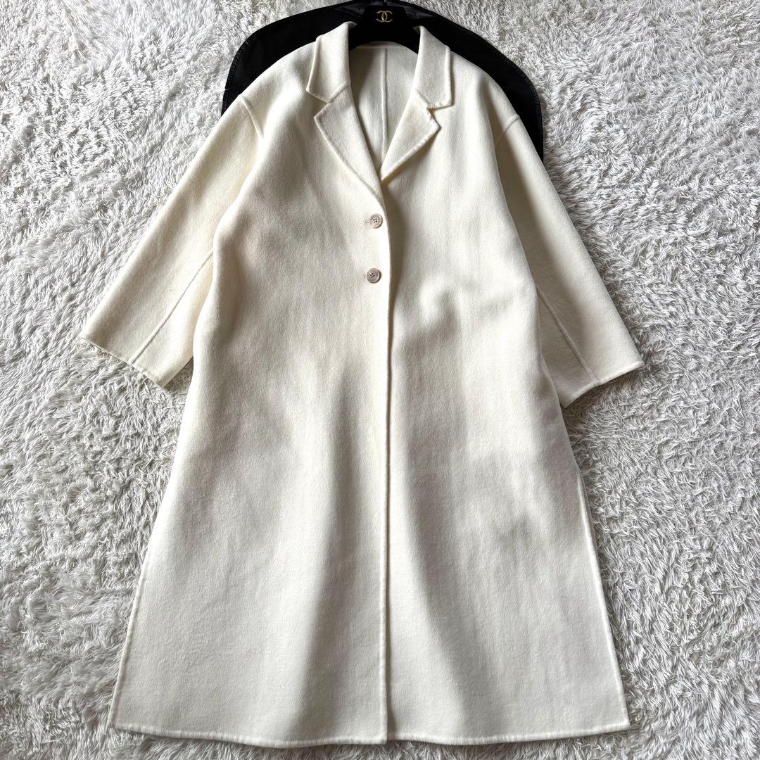 極美品✨　ジェナ ガリャルダガランテ リバーコート ダブルフェイス アイボリー