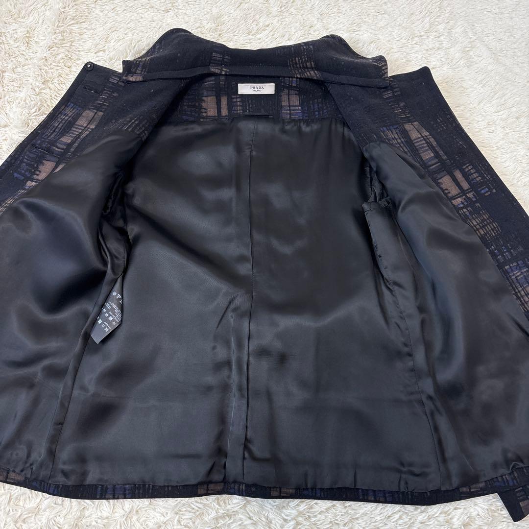 A.RバージンウールジャケットXL 総柄　球状・ロゴB ベルト