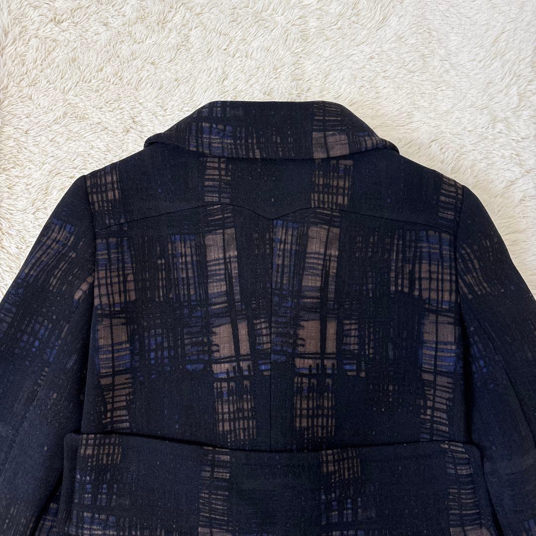 A.RバージンウールジャケットXL 総柄　球状・ロゴB ベルト