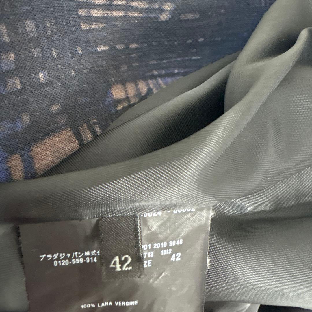 A.RバージンウールジャケットXL 総柄　球状・ロゴB ベルト