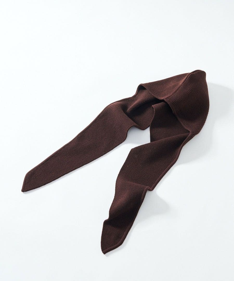 リヴドロワ ニットフード　ブラウン