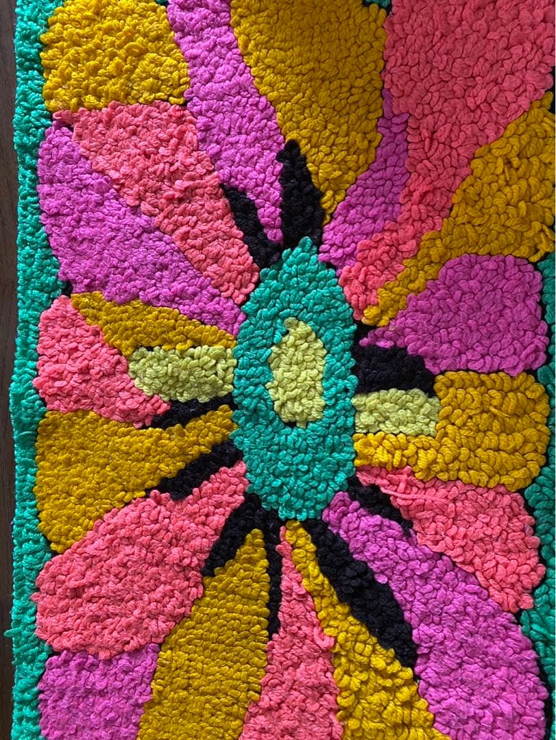 昭和レトロポップ!敷物. カラフル.ラグマット! 当時物!