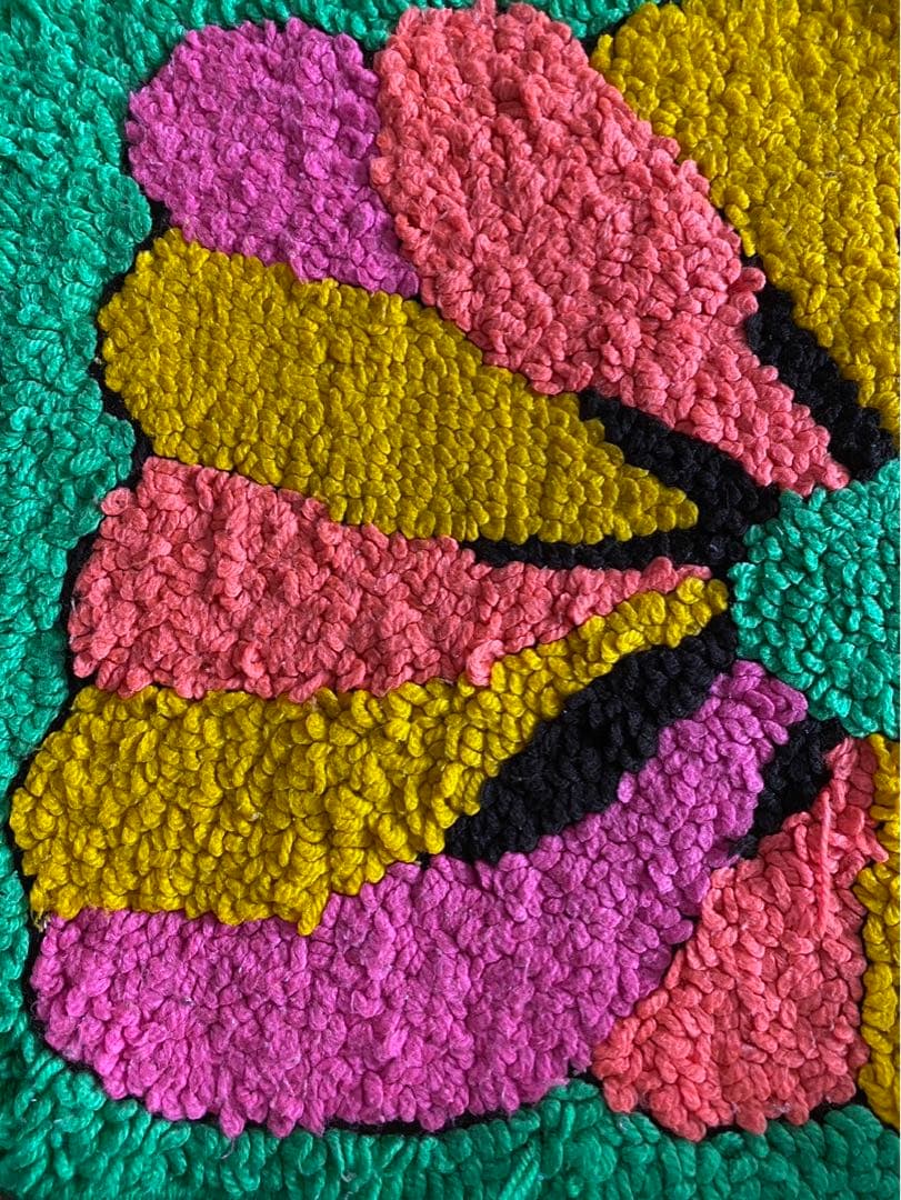 昭和レトロポップ!敷物. カラフル.ラグマット! 当時物!