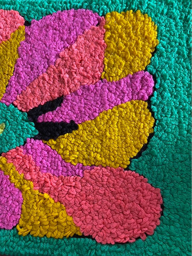 昭和レトロポップ!敷物. カラフル.ラグマット! 当時物!