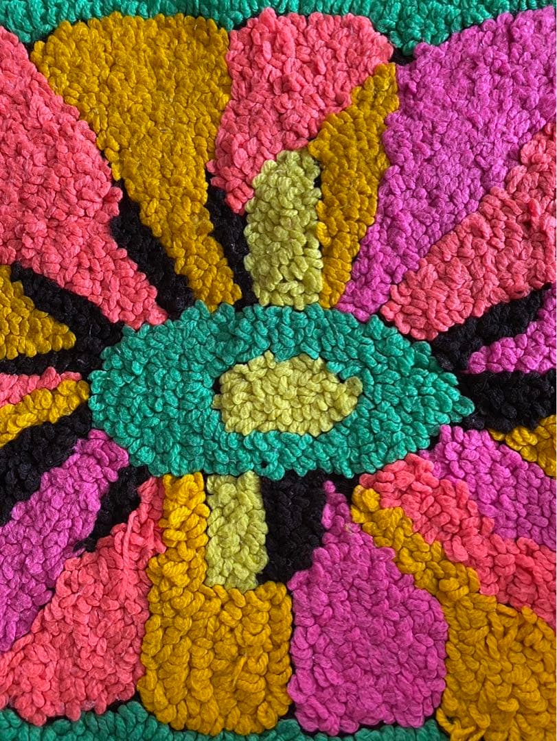 昭和レトロポップ!敷物. カラフル.ラグマット! 当時物!