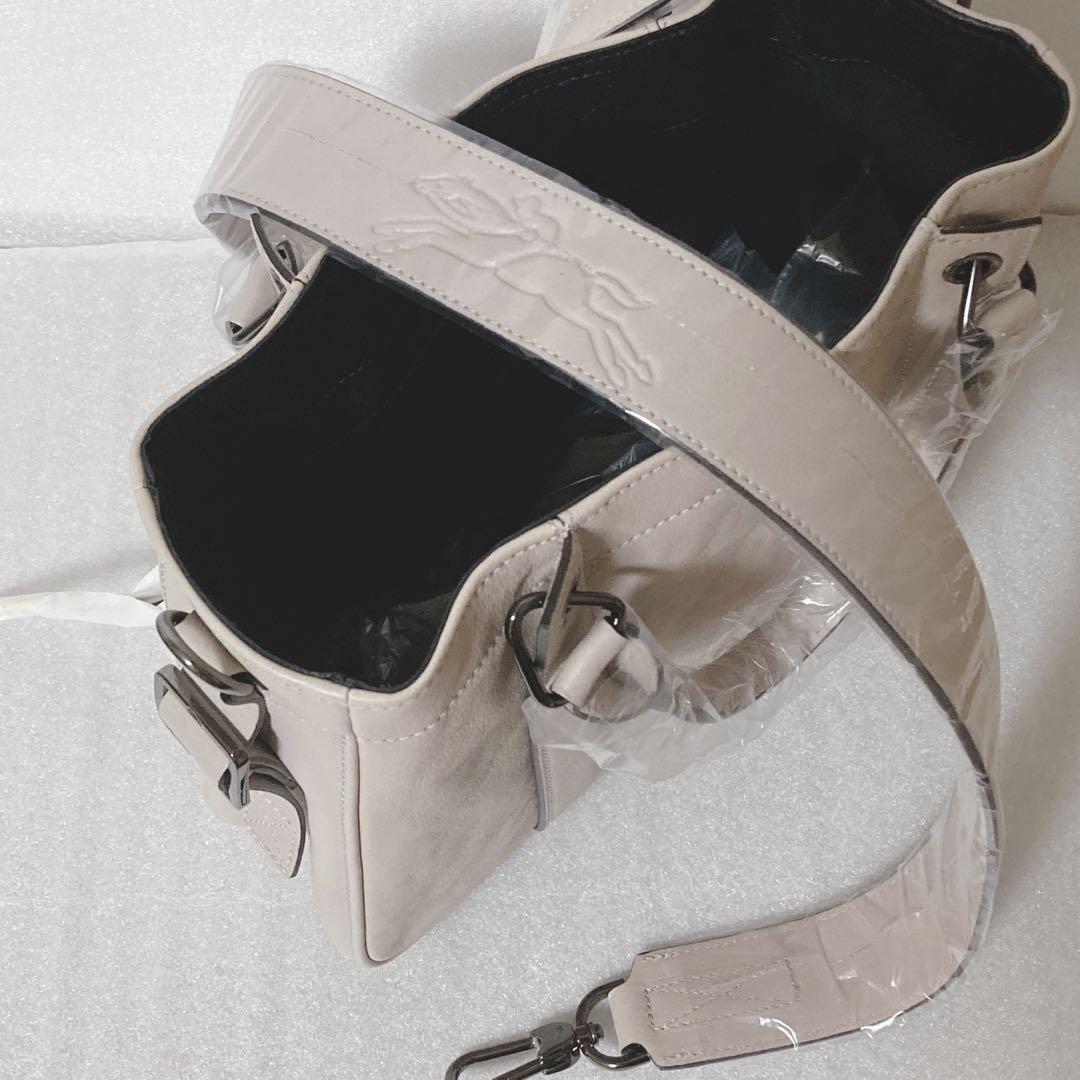 ★kinaco様★ロンシャン レザーショルダーバッグ argile アイボリー