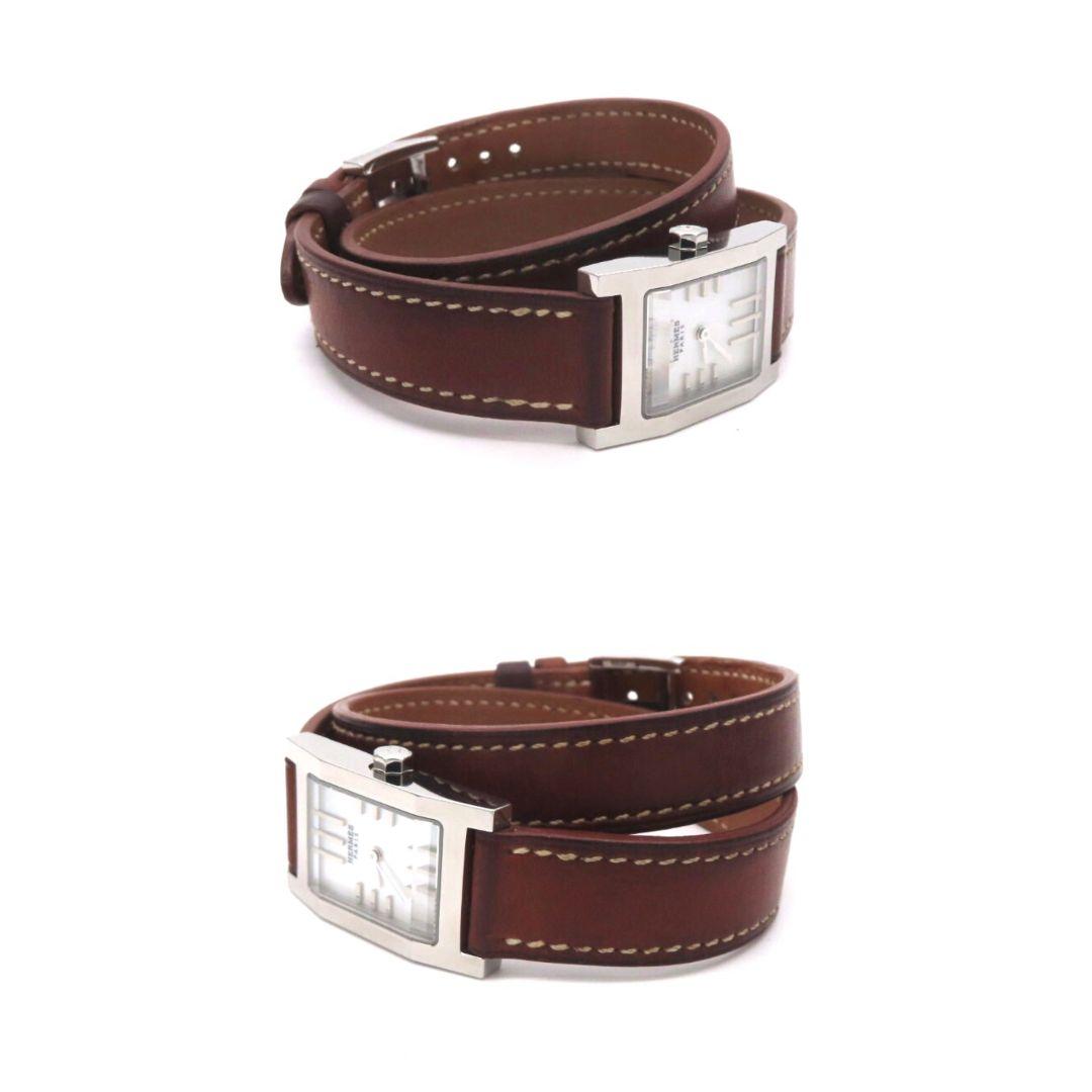 【タンデム】HERMES エルメス時計 TA1.210 ホワイトシェル☆極美品☆