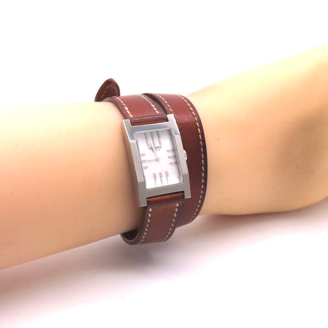 【タンデム】HERMES エルメス時計 TA1.210 ホワイトシェル☆極美品☆
