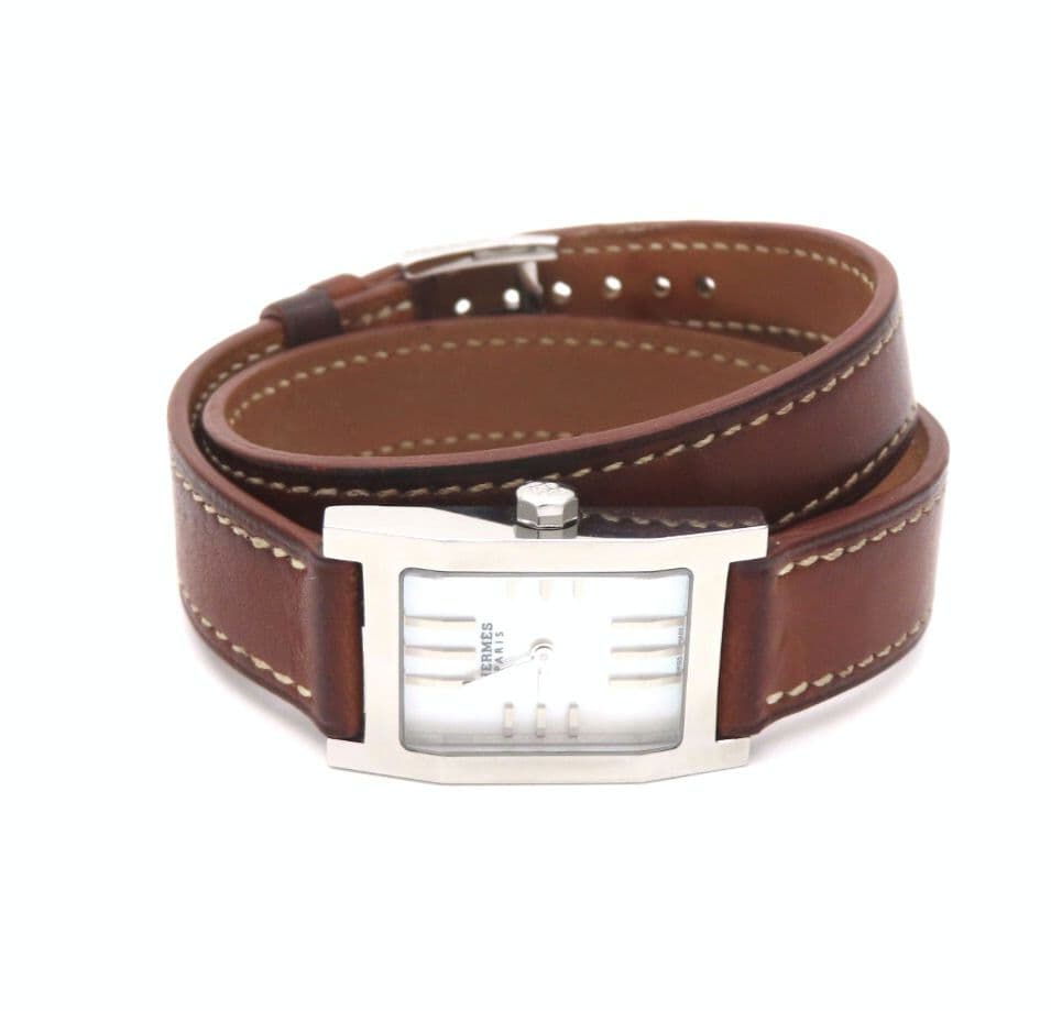 【タンデム】HERMES エルメス時計 TA1.210 ホワイトシェル☆極美品☆