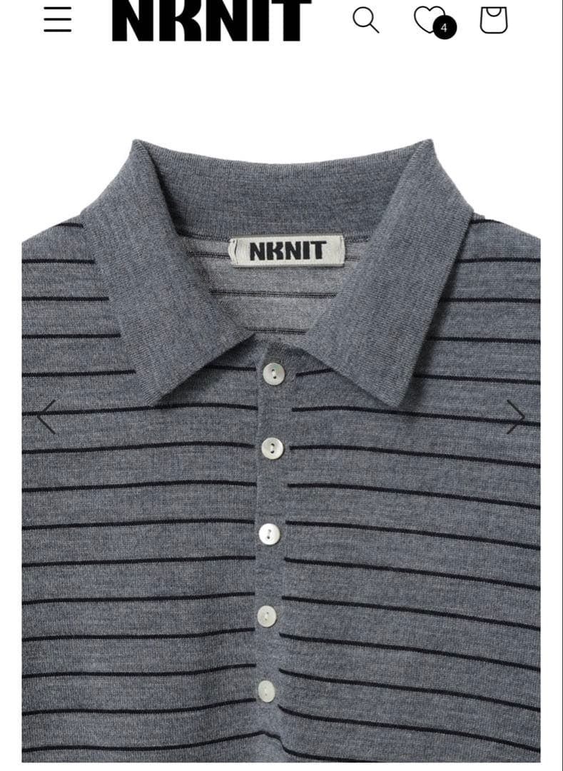 NKNIT high gauge wool KNIT shirt サイズ①