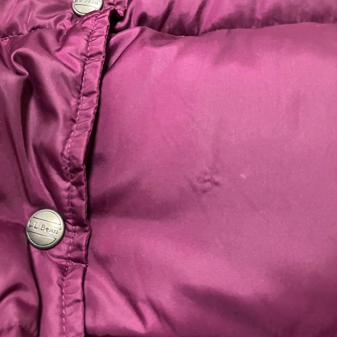 エルエルビーン LLbean グース ダウンベスト パッカブル えんじ 80s