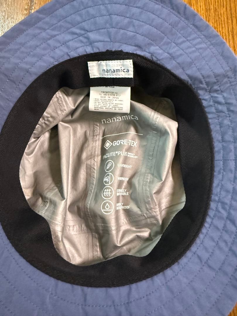 ナナミカ　GORE-TEX PACLITE PLUS バケットハット 青