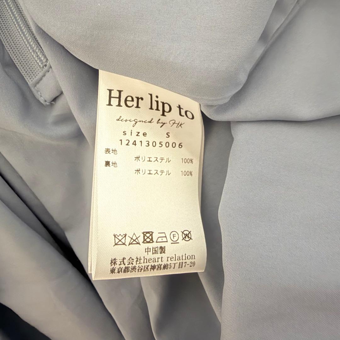 ワンピース herlipto Back Ribbon Tiered Satin Dress