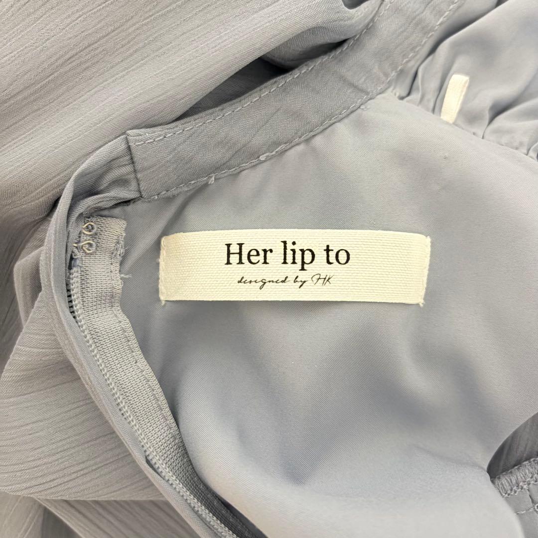 ワンピース herlipto Back Ribbon Tiered Satin Dress