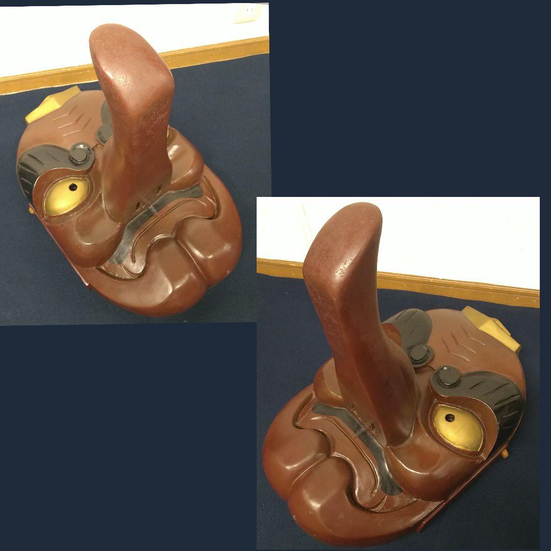 トンビAJ42 天狗面 木彫一刀彫 時代物 壁掛け 漆塗 縁起物 天狗 全