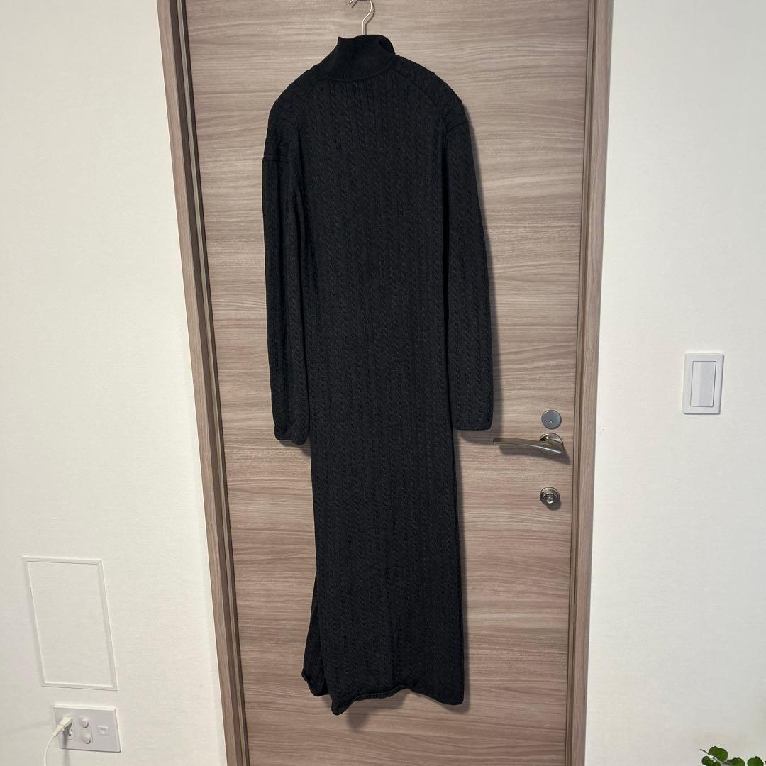 ETRE TOKYO 26SS ナローケーブルニットワンピース グレー