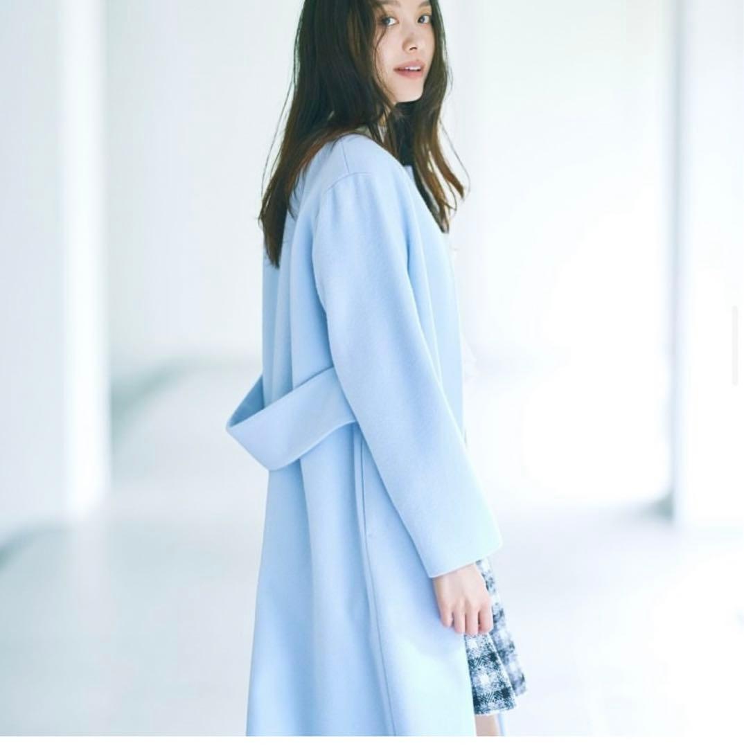 CELFORD ライトブルー チェスターコート 36