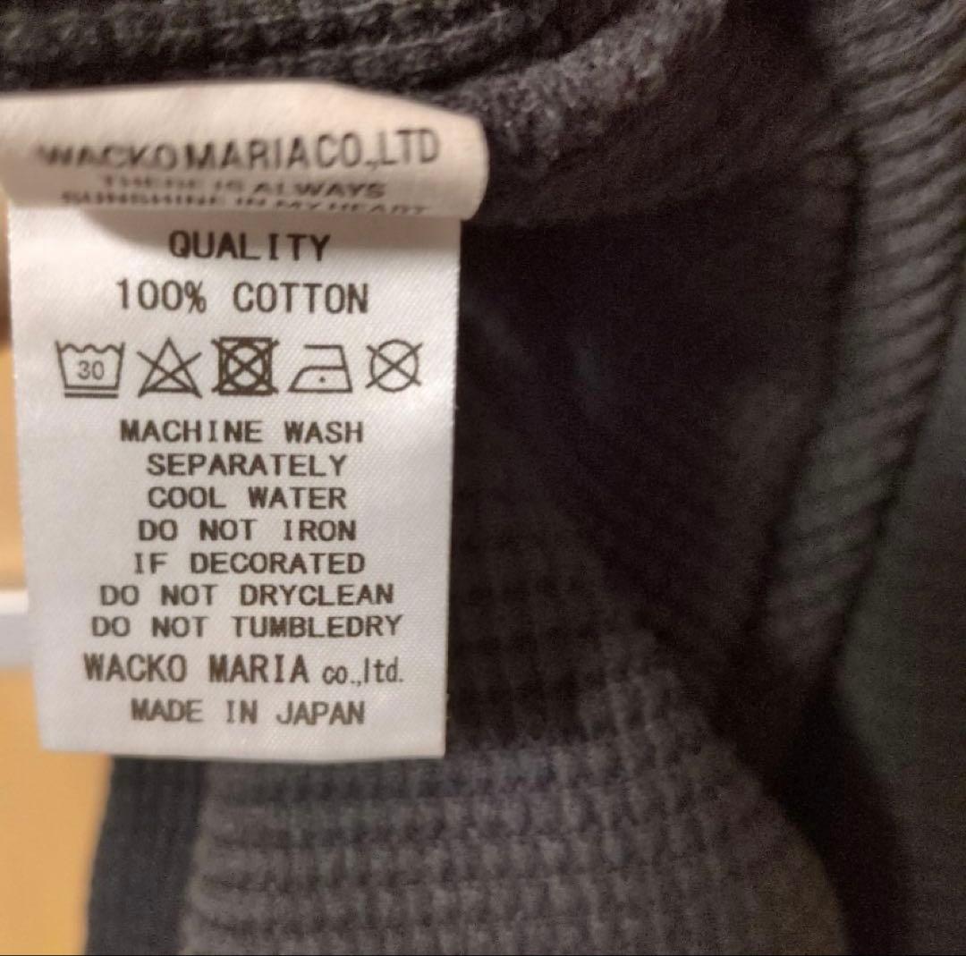 ワコマリア　サーマルカットソー　長袖　ブラック　サイズL