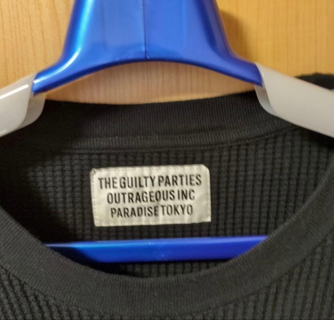 ワコマリア　サーマルカットソー　長袖　ブラック　サイズL