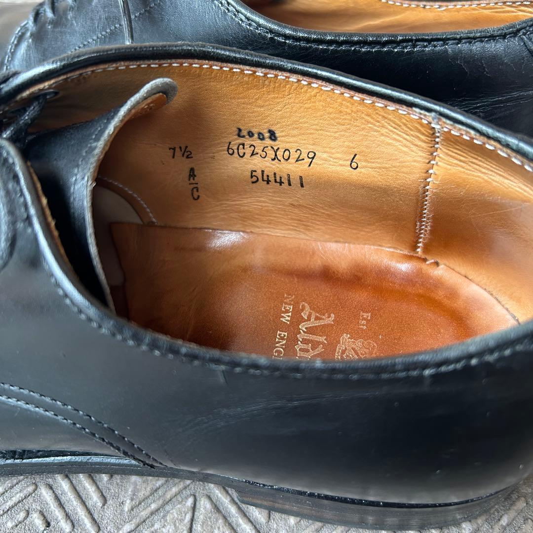 【Alden】モディファイドラスト黒レザー ドレスシューズ