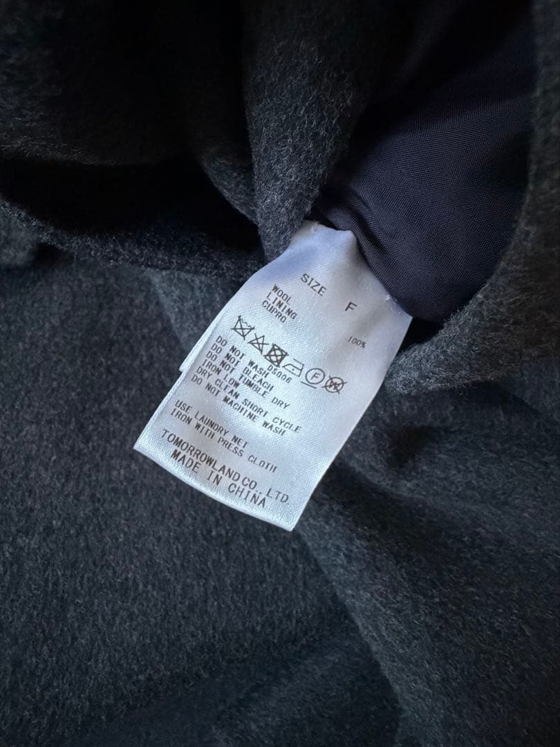 ダブルフェイス クルーネックロングコート　ロングコート