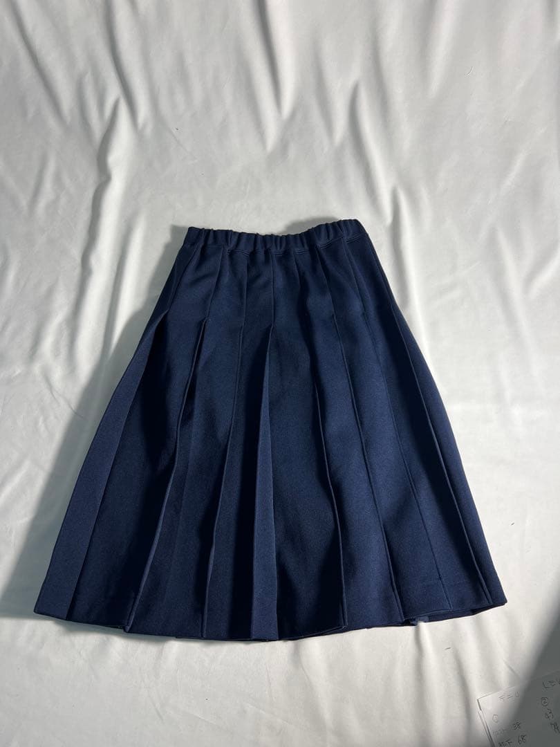 コムデギャルソン ジャージ プリーツ スカート ネイビー