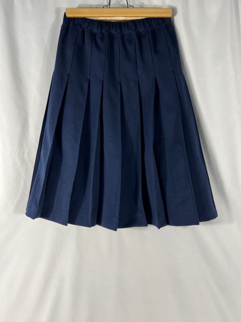 コムデギャルソン ジャージ プリーツ スカート ネイビー