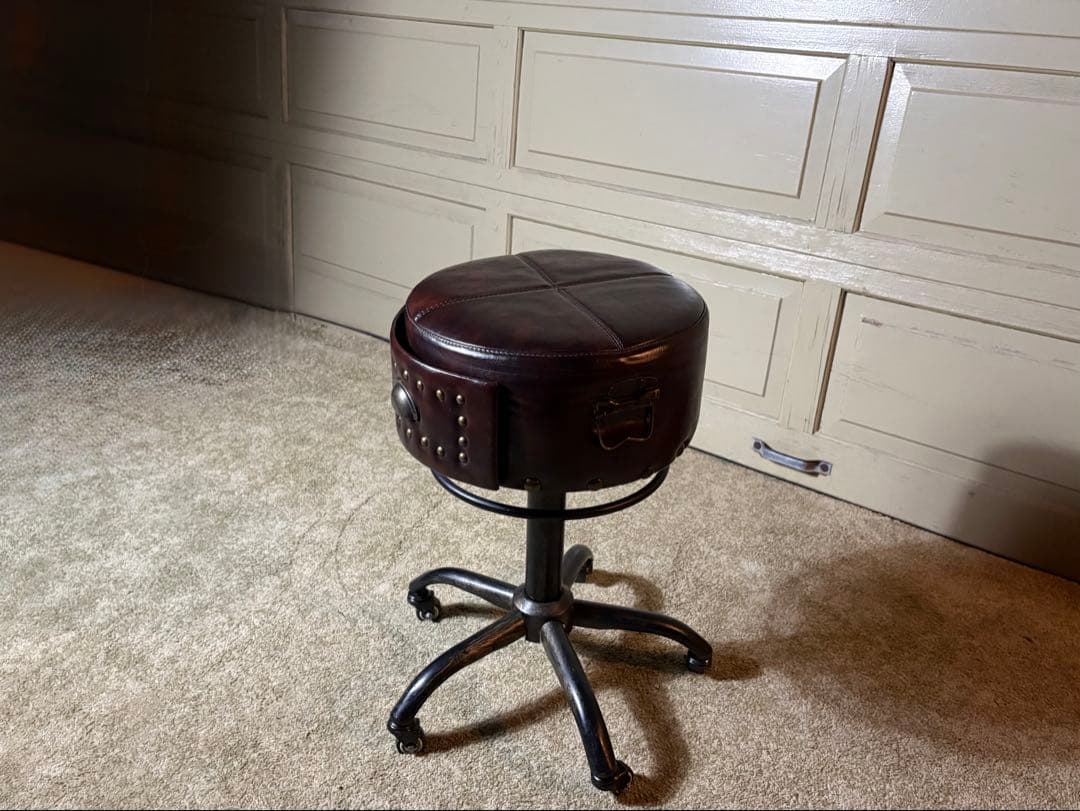ヴィンテージ ガス圧昇降式 キャスター付き スツール Craftsman