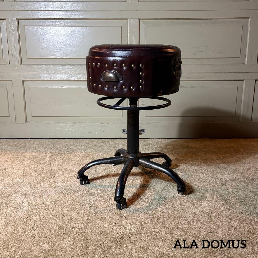 ヴィンテージ ガス圧昇降式 キャスター付き スツール Craftsman