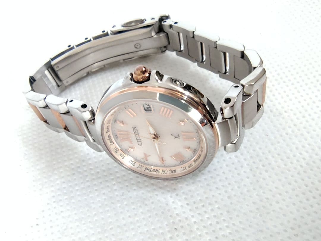 【電波ソーラー、二次電池新品、極美品】シチズン　クロスシー　ワールドタイム