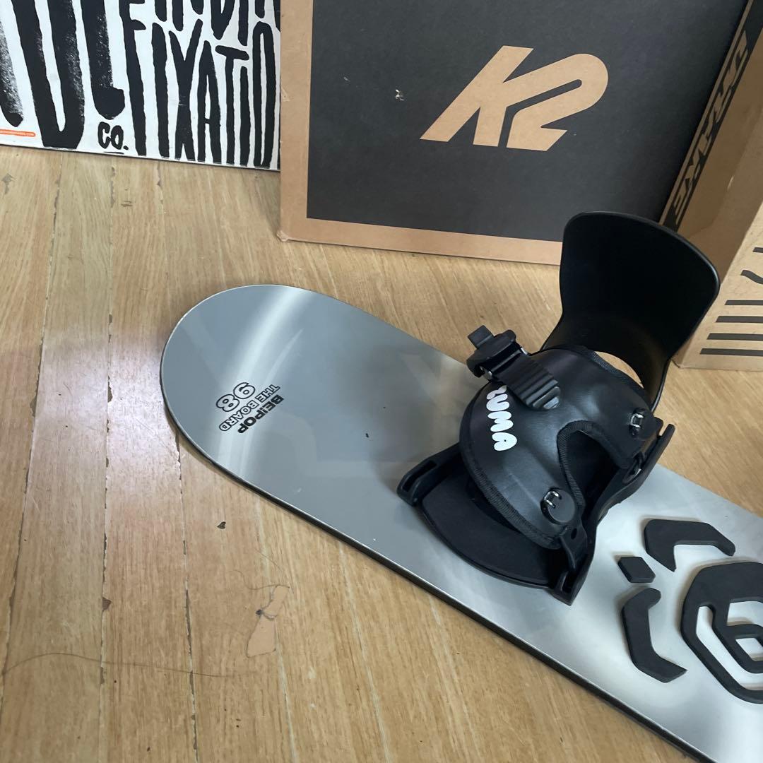 BEPOP×ZUMAキッズスノーボード　未使用バイン付4点セット　98㎝