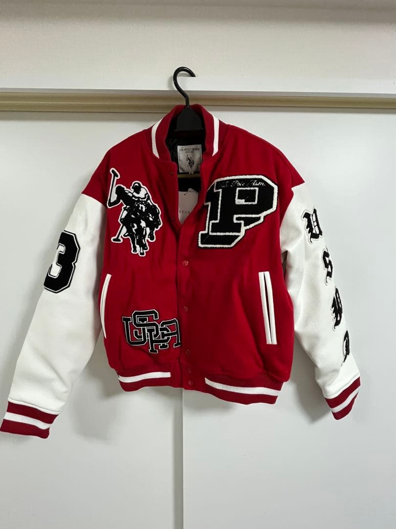 U.S. POLO ASSN. スタジャン Mサイズ レッド