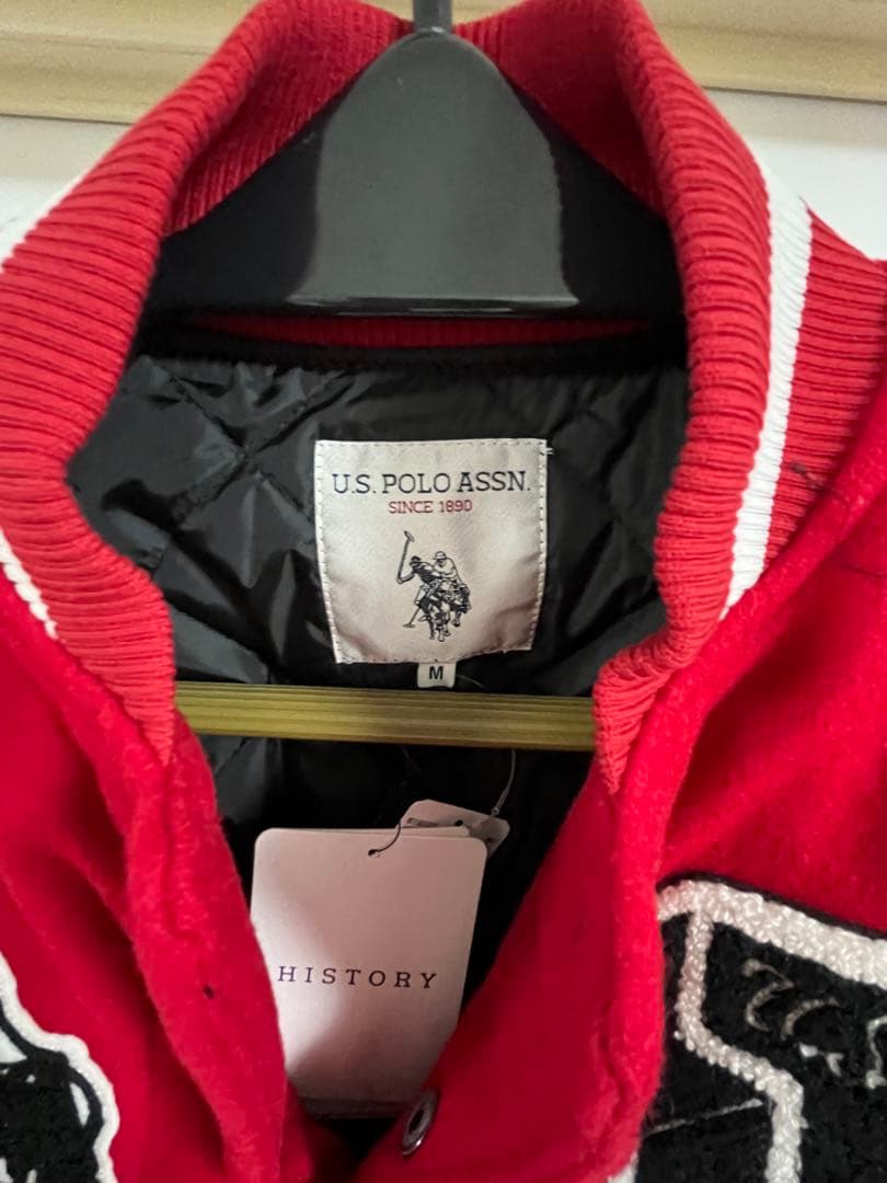 U.S. POLO ASSN. スタジャン Mサイズ レッド