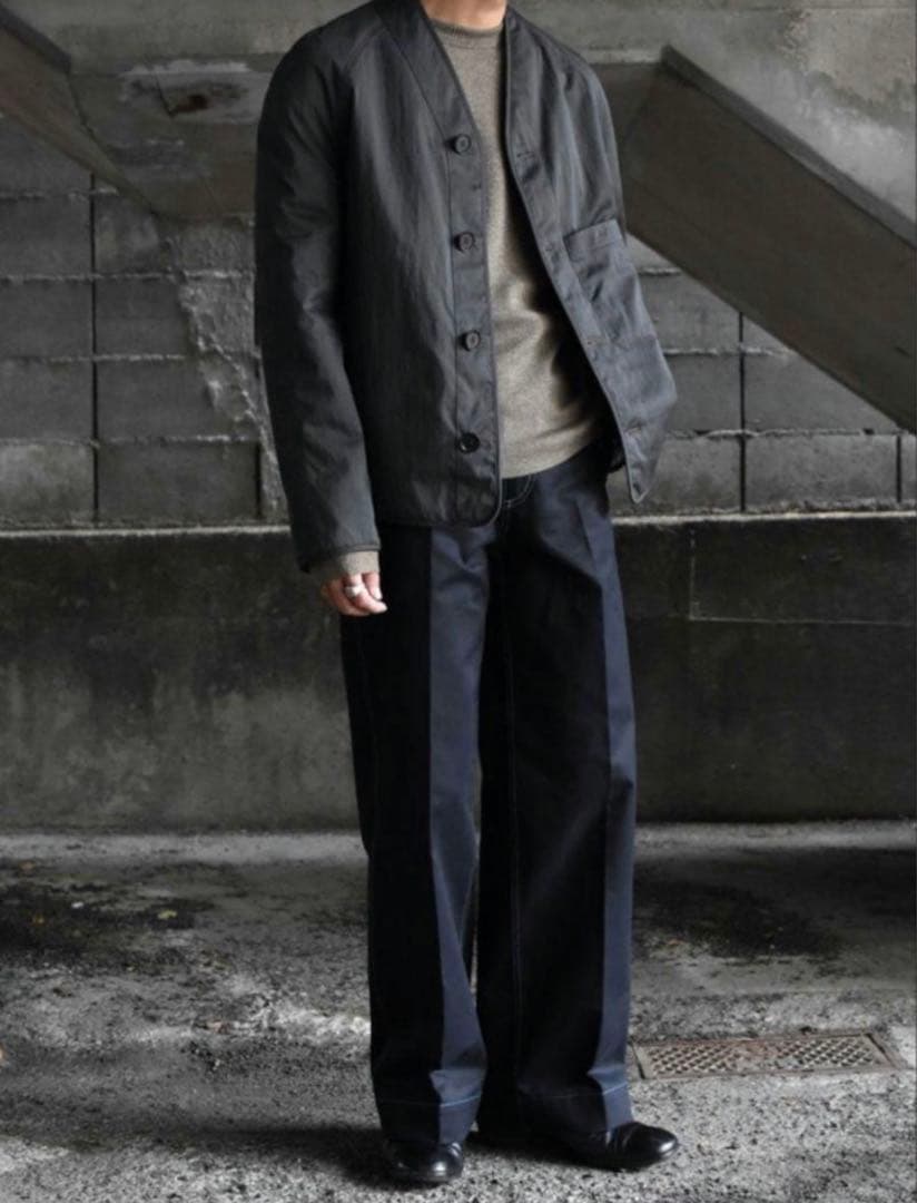 ルメール　lemaire　アルパカ　モヘア　ノーカラージャケット　短丈ジャケット