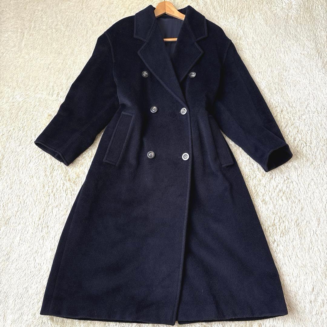 スポーツマックスマーラ スーパーカシミヤ ダブルチェスターコート マキシ丈 38