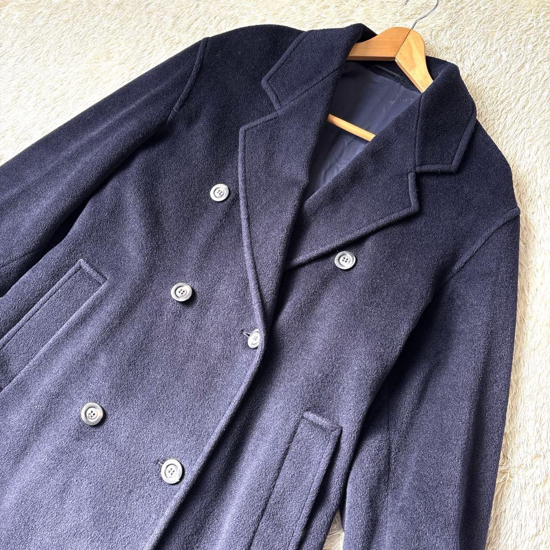 スポーツマックスマーラ スーパーカシミヤ ダブルチェスターコート マキシ丈 38