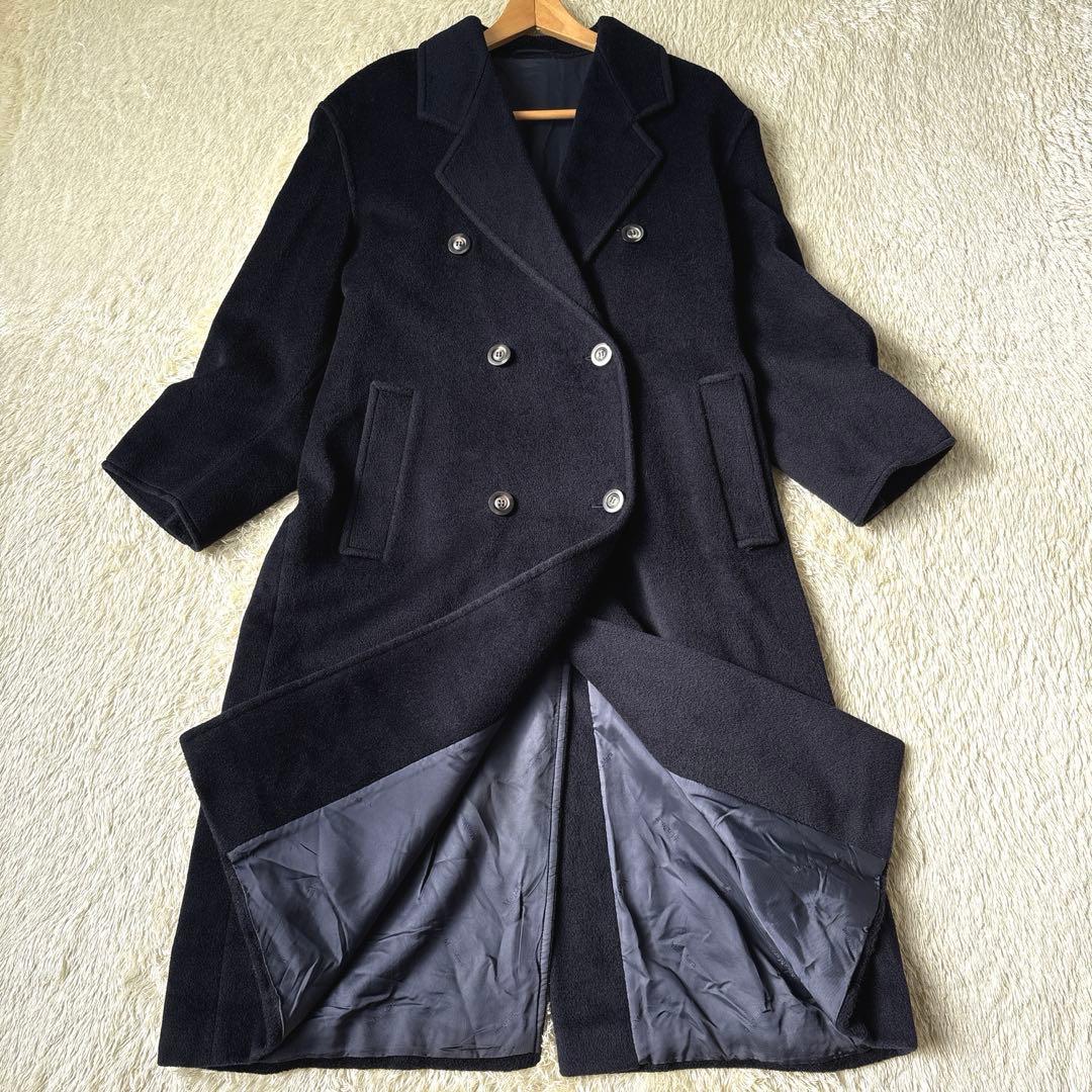 スポーツマックスマーラ スーパーカシミヤ ダブルチェスターコート マキシ丈 38