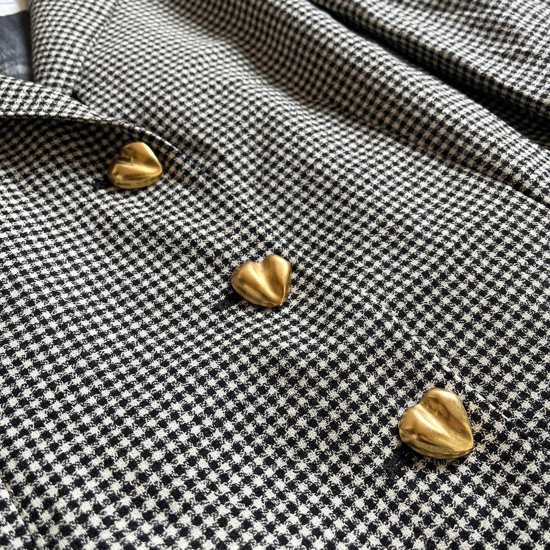 90s MOSCHINO COUTURE! ハート 金釦 ロング ジャケット