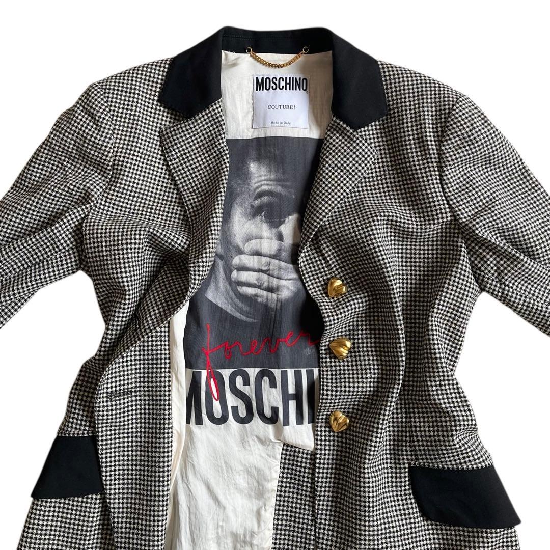 90s MOSCHINO COUTURE! ハート 金釦 ロング ジャケット