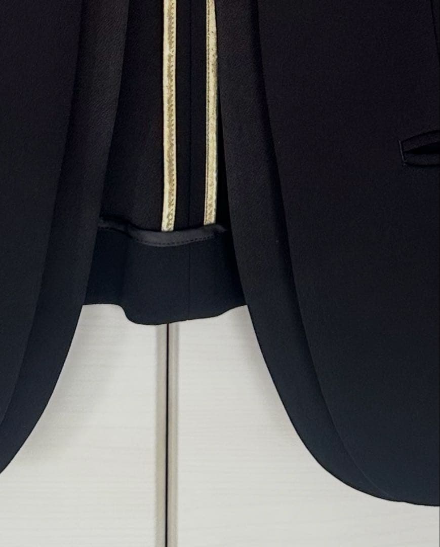 BEIGE, CINDY ノーカラージャケット　黒×黒　サイズ4