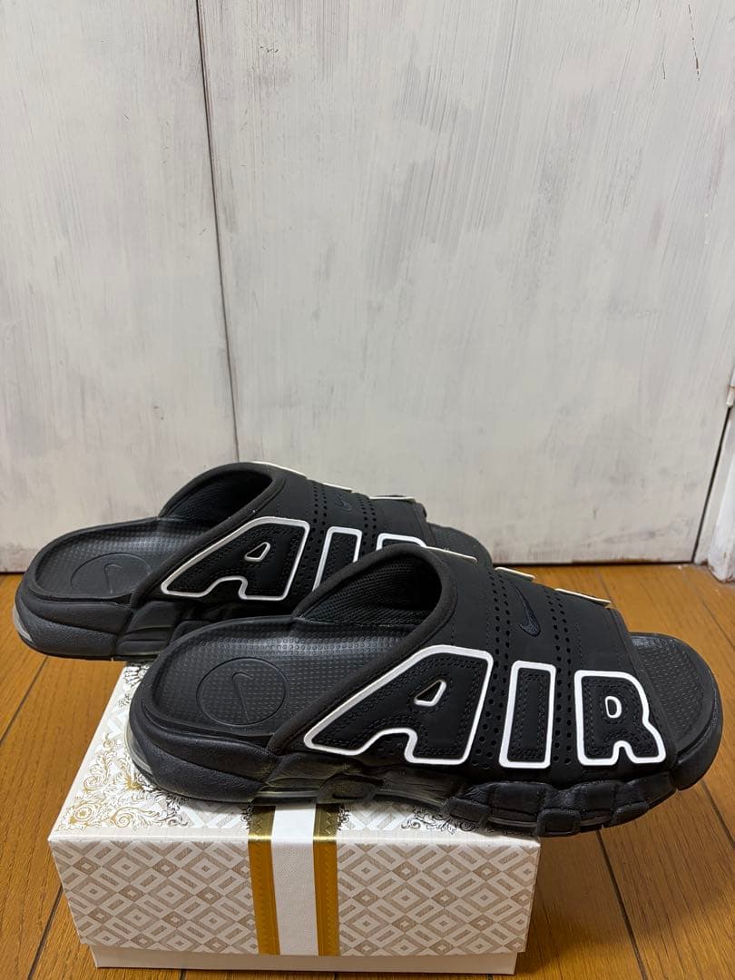 エア モア アップテンポ スライド サンダル　ブラック　26cm