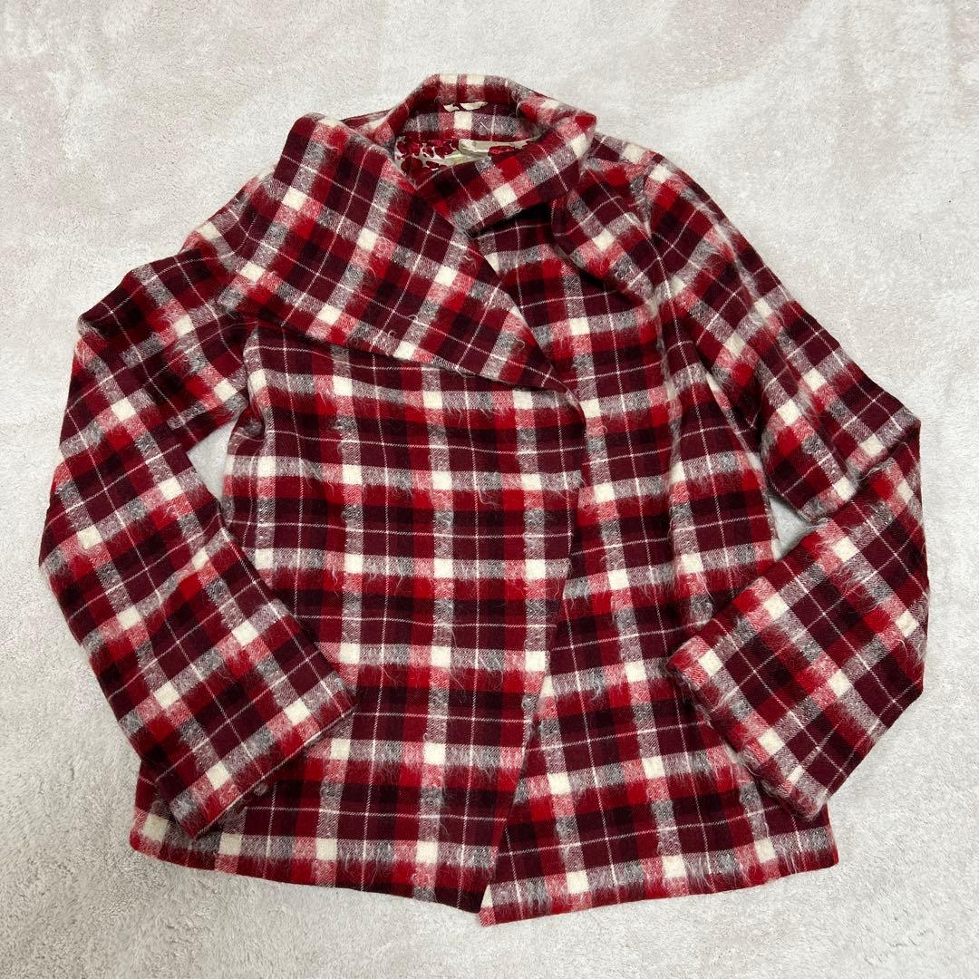 ♦︎新品同様♦︎KENZO♦︎赤と白のチェック柄ジャケット