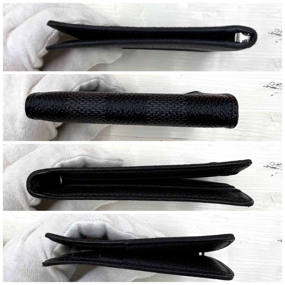 【美品】ルイヴィトン ダミエグラフィット ポルトフオイユ パンス マネークリップ