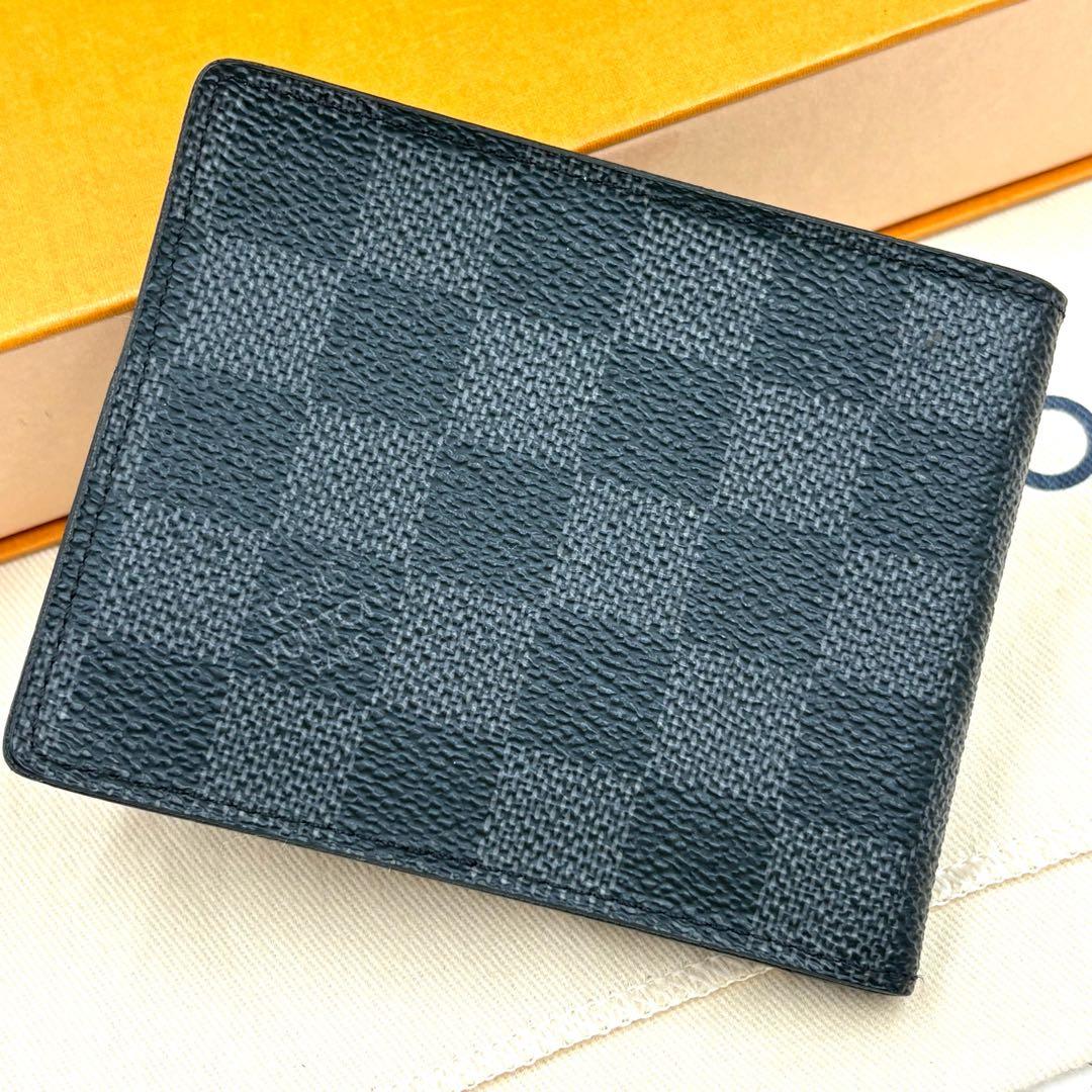 【美品】ルイヴィトン ダミエグラフィット ポルトフオイユ パンス マネークリップ