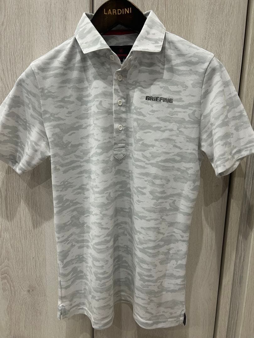 BRIEFING 迷彩柄ポロシャツ ホワイト