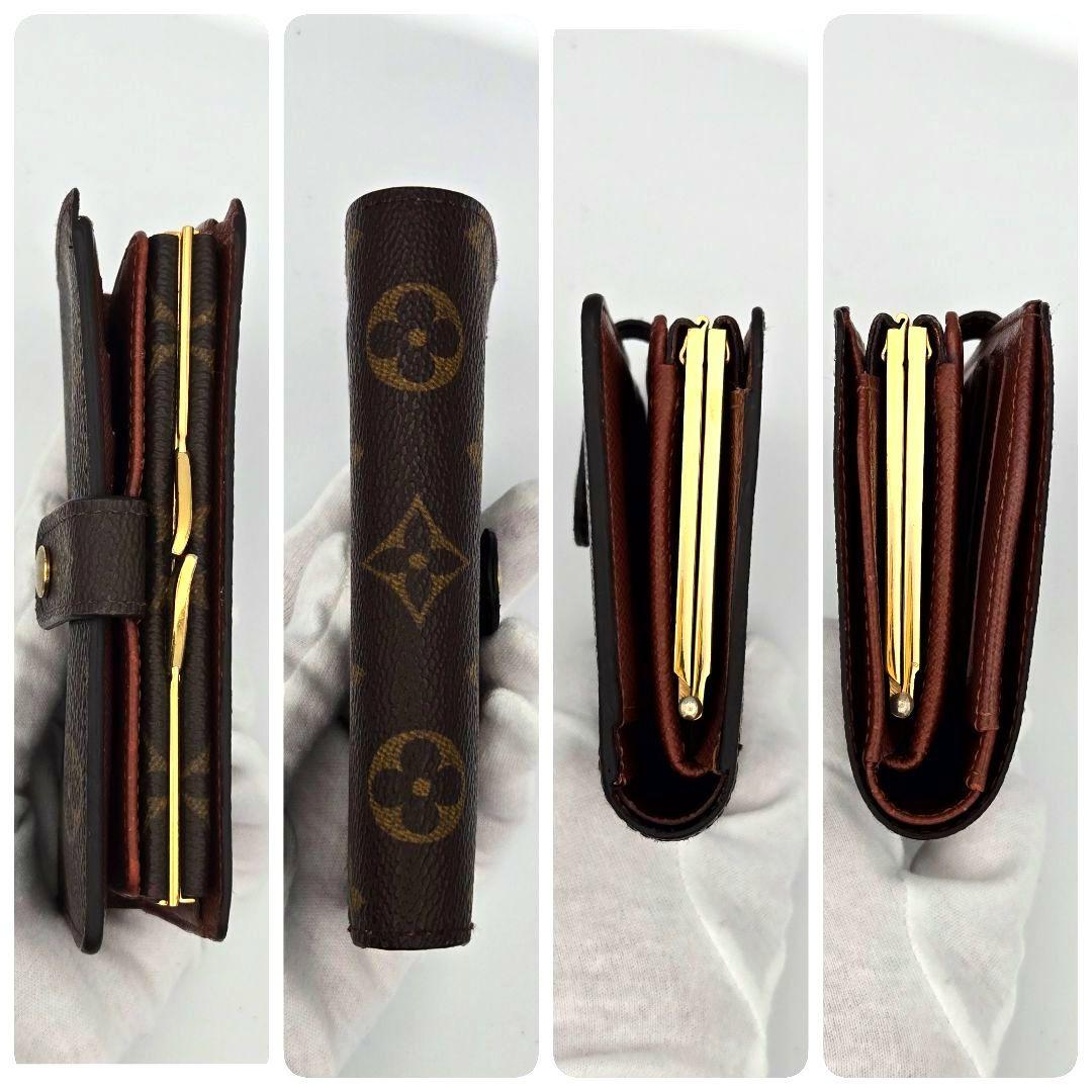 ルイヴィトン ポルトモネビエ ヴィエノワ モノグラム がま口 二つ折り財布