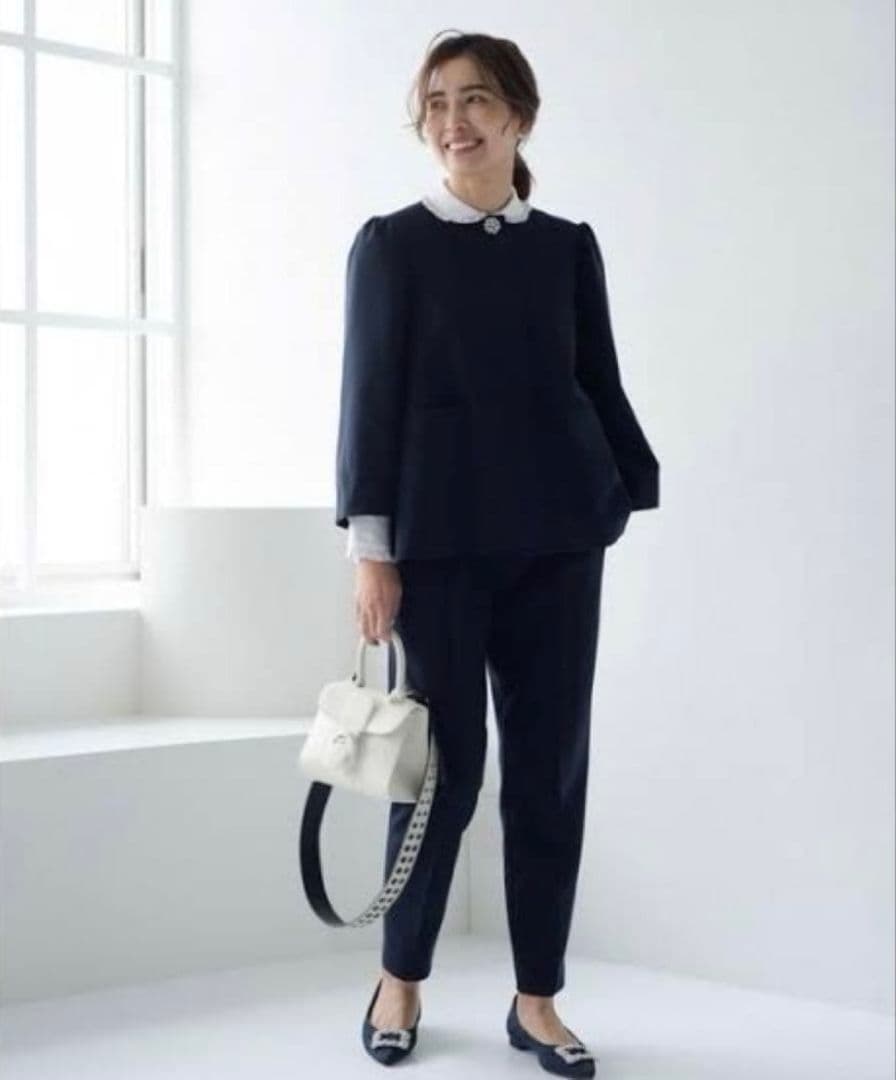 OHGA オーガ　セレモニー　ビジュー　ノーカラージャケット　フレア　パフ