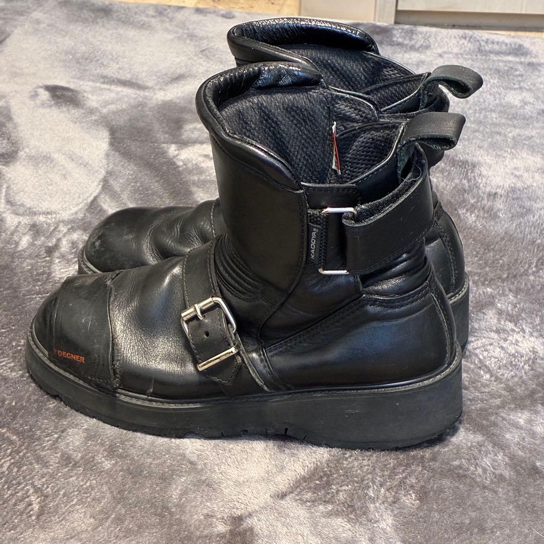 KADOYA BLACK ANKLE(A) 厚底アンクルブーツ ブラックアンクル